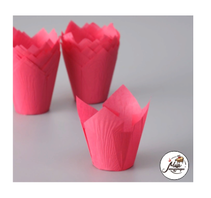 Фото Форма бумажная "Тюльпан", темно-розовый, 5 х 8 см