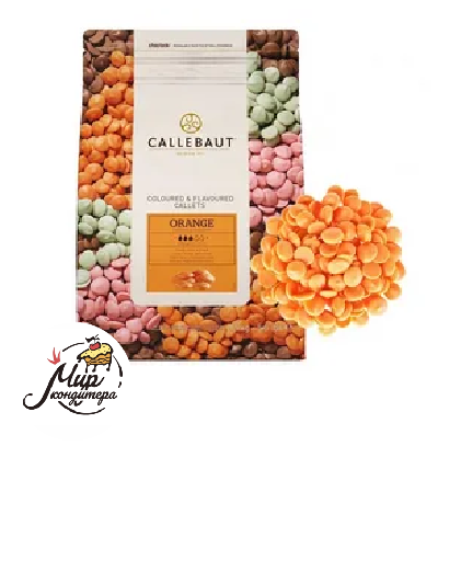 Оранжевый шоколад со вкусом апельсина, Callebaut, 100 гр, 1 шт. 